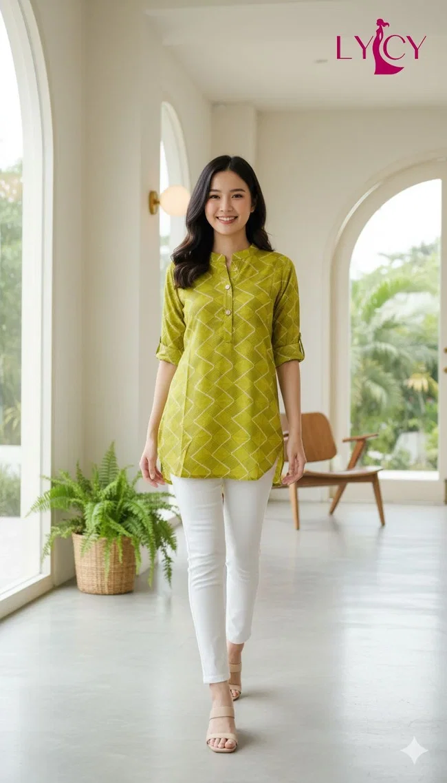 Lekha Lycy Flower vol 4 Rayon Fancy Top Tunic Collection