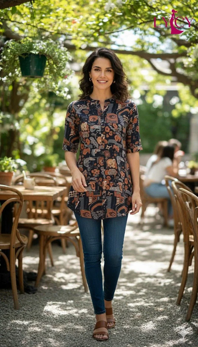 Lekha Lycy Flower vol 3 Rayon Fancy Top Tunic Collection