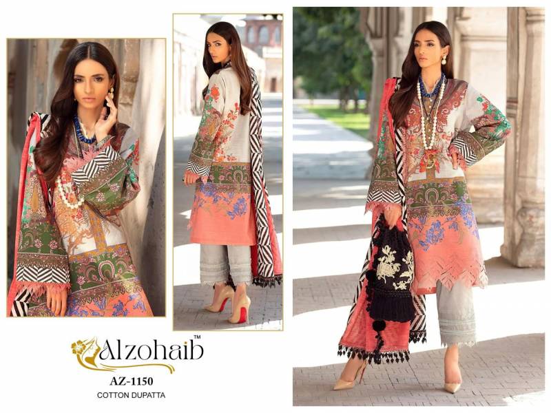 Alzohaib Az 1150 And 1221 Cotton Dupatta Cotton Pakistani Salwar Suits