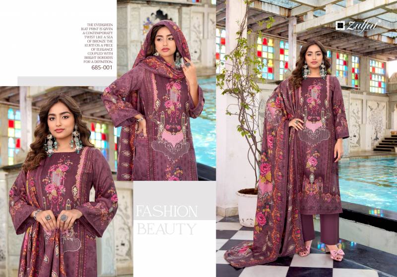Zulfat Amina Woollen Pashmina Designer Dress Material Collection