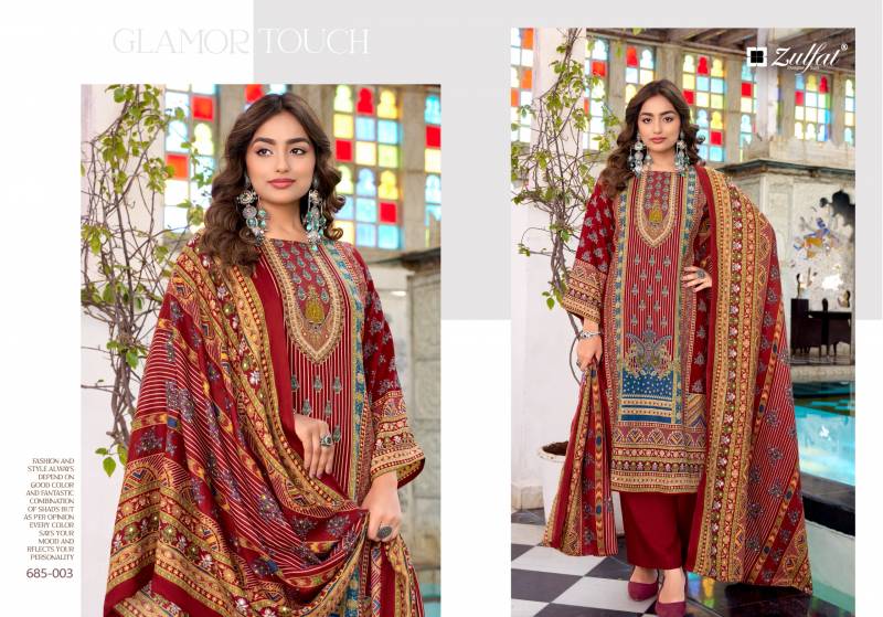 Zulfat Amina Woollen Pashmina Designer Dress Material Collection