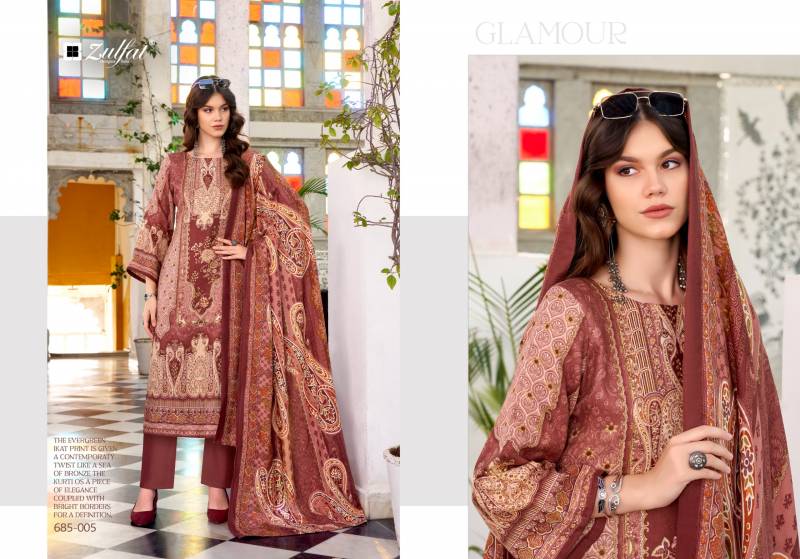 Zulfat Amina Woollen Pashmina Designer Dress Material Collection