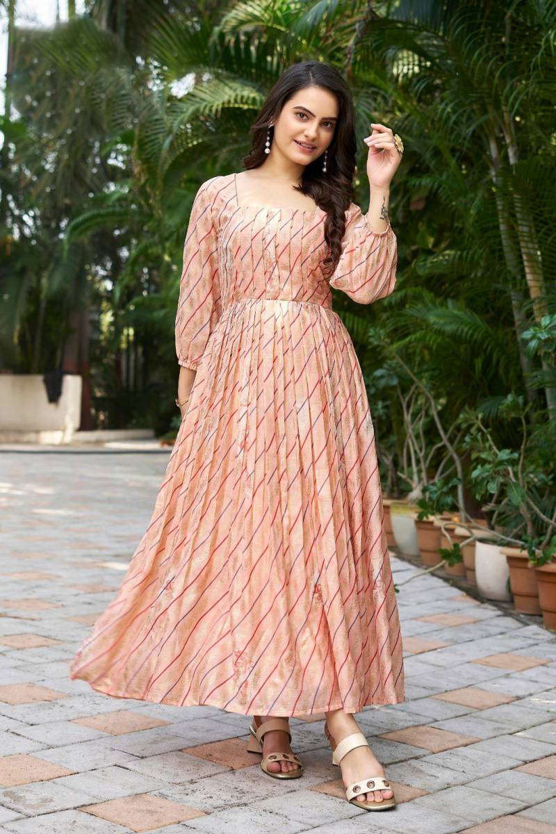 Ctz Padmaja Chinon Crepe Fancy Gown Collection