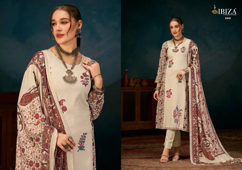 Ibiza Kanikaar Viscose Pashmina Digital Printed Salwar Kameez Suits