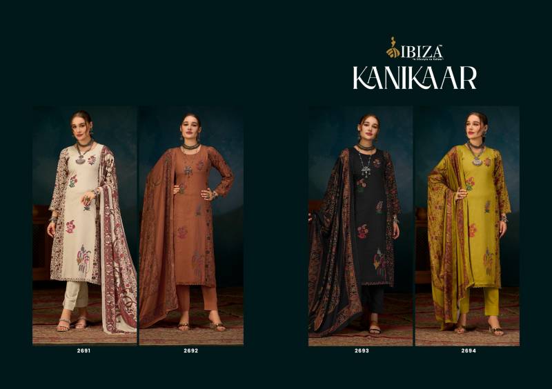Ibiza Kanikaar Viscose Pashmina Digital Printed Salwar Kameez Suits