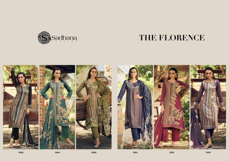 Sadhana The Florence Viscose Pashmina Digital Printed Salwar Suits