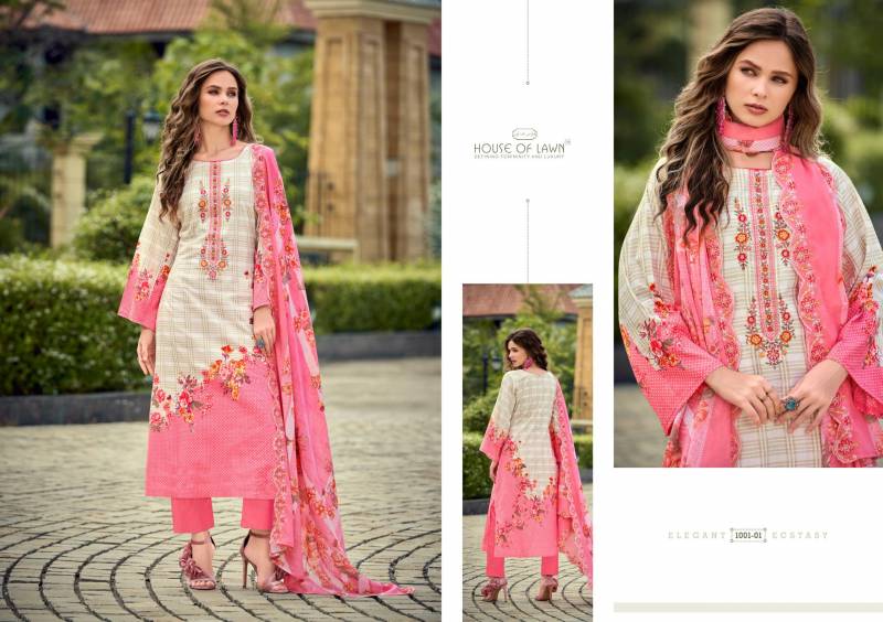 House Of Lawn Bin Saeed Vol 3 Cotton Digital Prints Cotton Dress Material