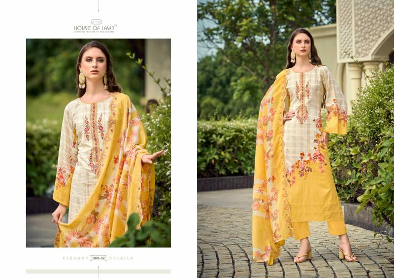 House Of Lawn Bin Saeed Vol 3 Cotton Digital Prints Cotton Dress Material