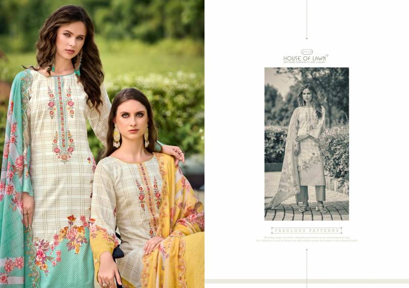 House Of Lawn Bin Saeed Vol 3 Cotton Digital Prints Cotton Dress Material