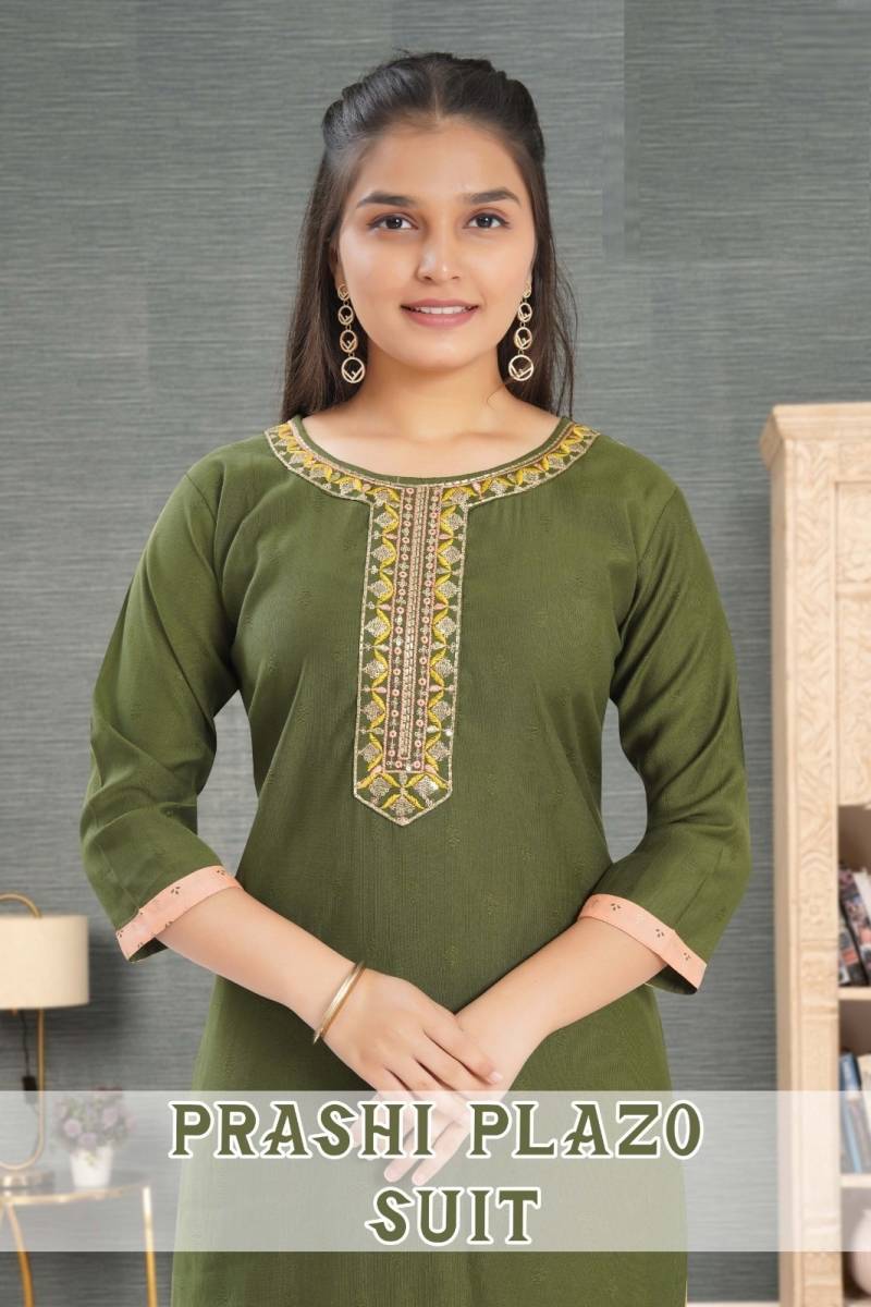 Prashi Plazo Suit Vatican Designer Readymade Collection