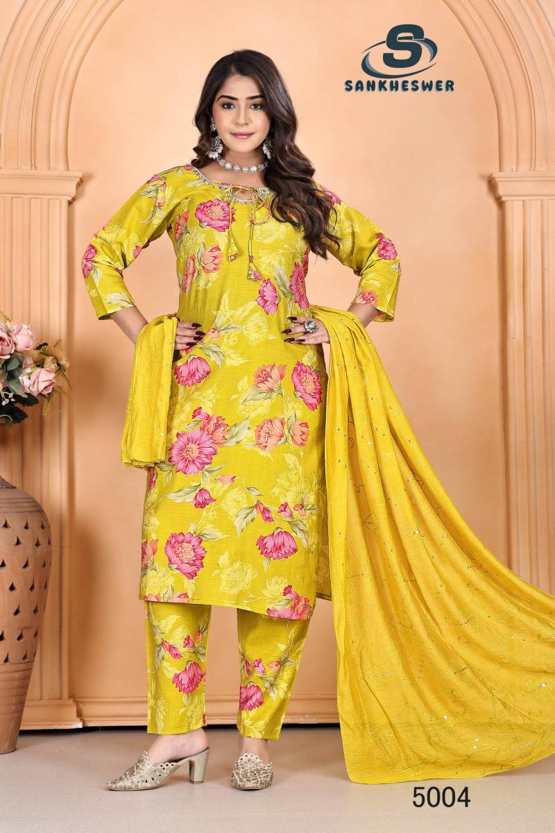 Sankheswer Nakhrali Vol 1 Star Vatican Printed Kurti Set