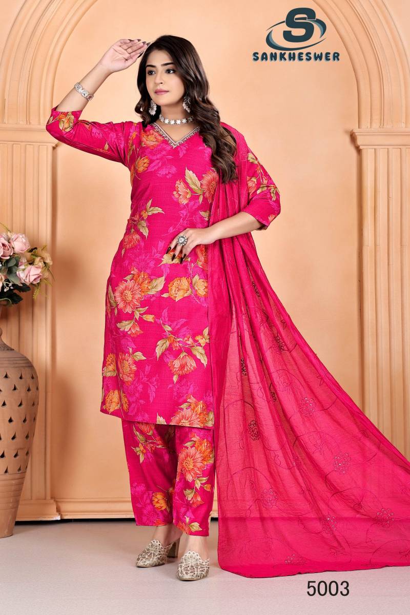Sankheswer Nakhrali Vol 1 Star Vatican Printed Kurti Set