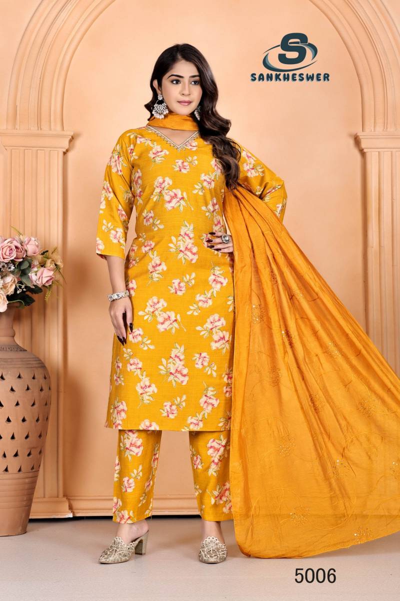 Sankheswer Nakhrali Vol 1 Star Vatican Printed Kurti Set