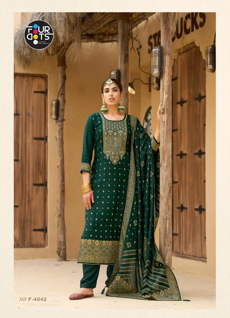 Four Dots Amelia Pashmina Viscose Jacquard Salwar Kameez