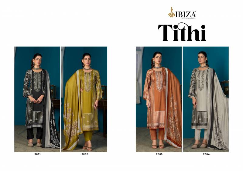 Ibiza Tithi Viscose Pashmina Digital Printed Salwar Suits