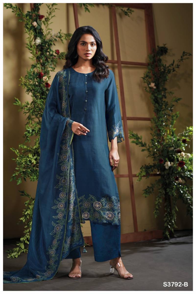 Ganga Buddhi 3792 Premium Satin Printed Silk Salwar Suits