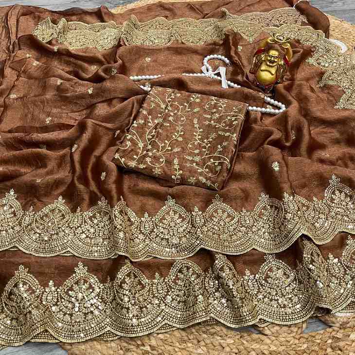 Kc 920 Vol 2 Fendy Chiffon Sequins Worked Saree Collection