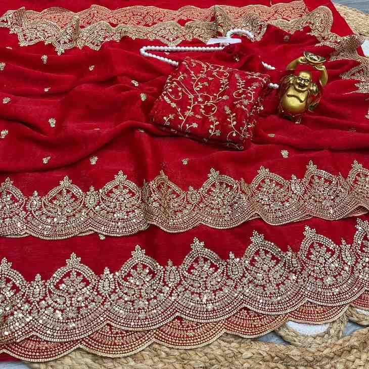 Kc 920 Vol 2 Fendy Chiffon Sequins Worked Saree Collection