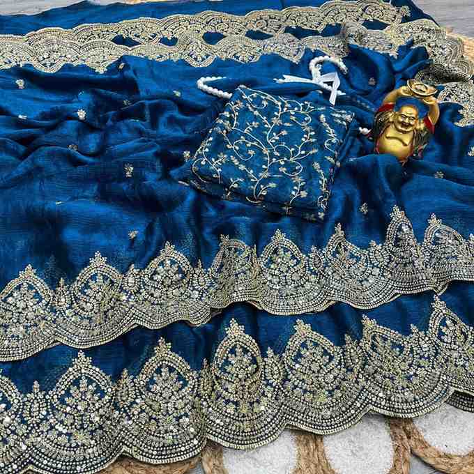 Kc 920 Vol 2 Fendy Chiffon Sequins Worked Saree Collection