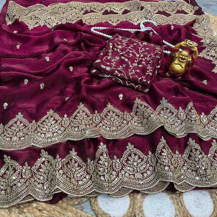 Kc 920 Vol 2 Fendy Chiffon Sequins Worked Saree Collection