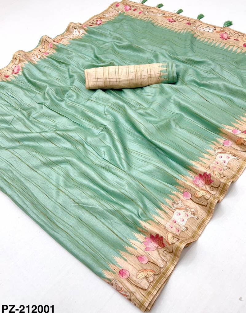 Rajyog Pushpa Zari Pure Tussar Silk Embroidered Saree Collection