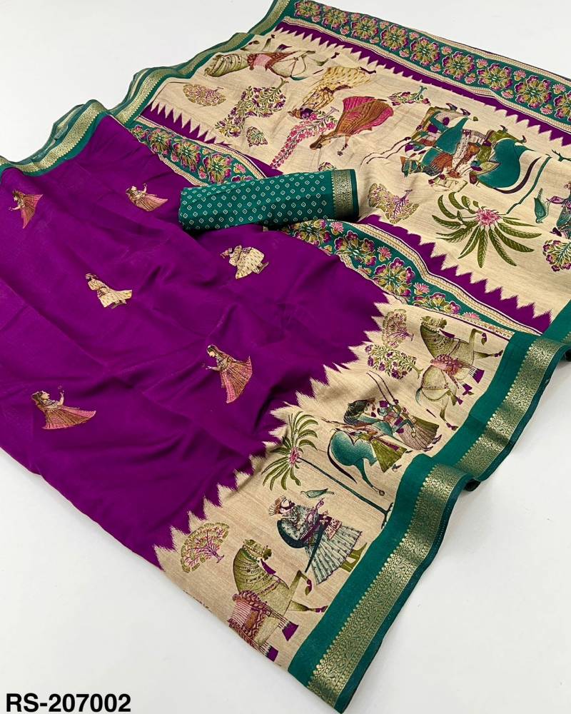 Rajyog Riyasat Mangalgiri Cotton Beautiful Printed Saree