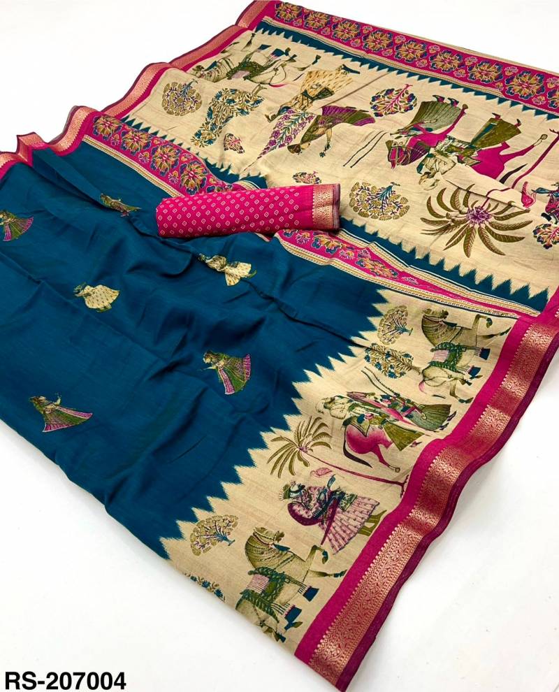 Rajyog Riyasat Mangalgiri Cotton Beautiful Printed Saree