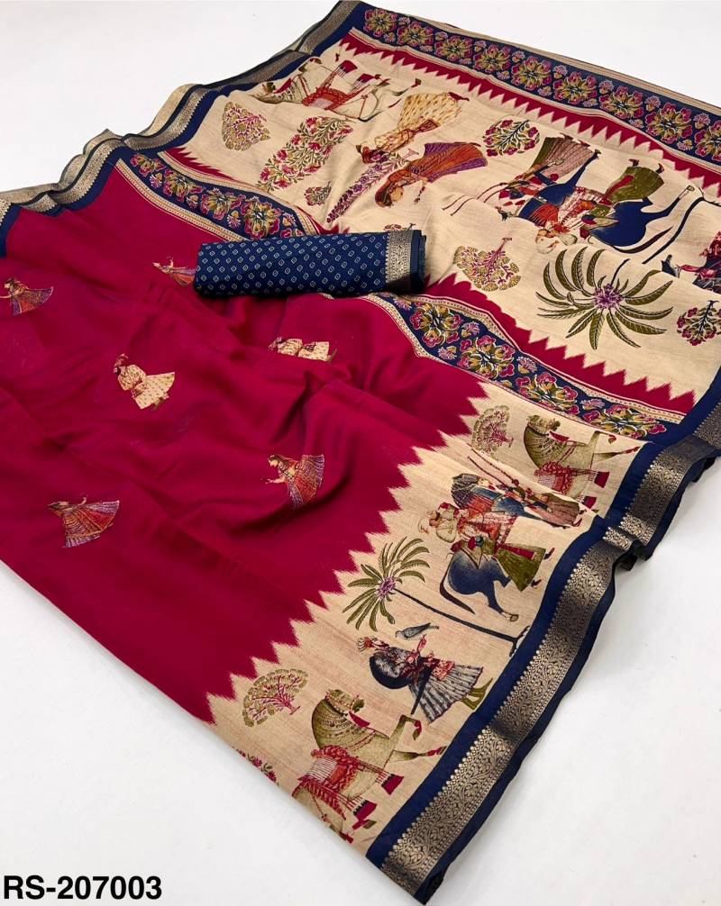 Rajyog Riyasat Mangalgiri Cotton Beautiful Printed Saree