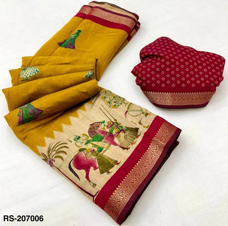 Rajyog Riyasat Mangalgiri Cotton Beautiful Printed Saree