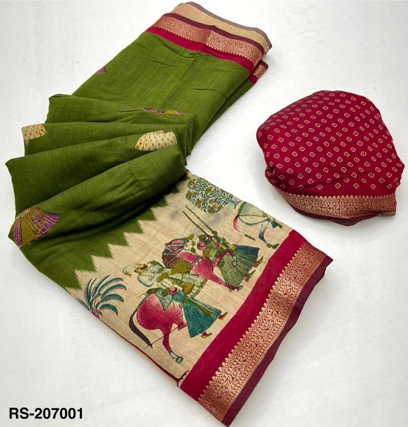 Rajyog Riyasat Mangalgiri Cotton Beautiful Printed Saree