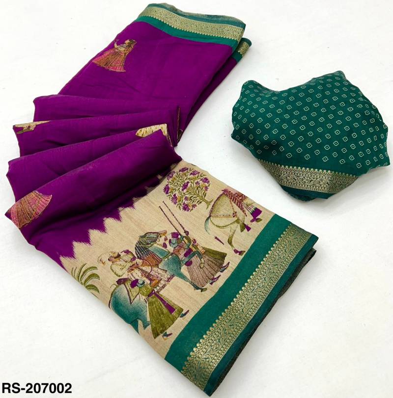 Rajyog Riyasat Mangalgiri Cotton Beautiful Printed Saree