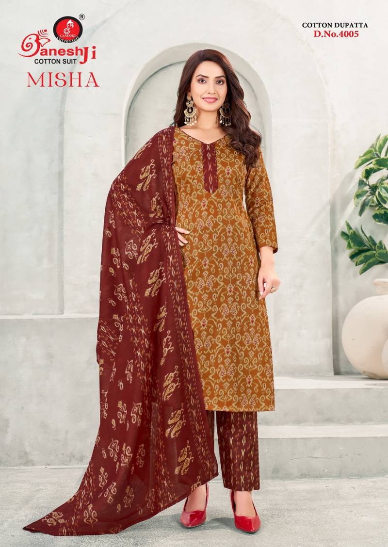 Ganeshji Misha Vol 4 Soft Cotton Printed Dress Material Collection