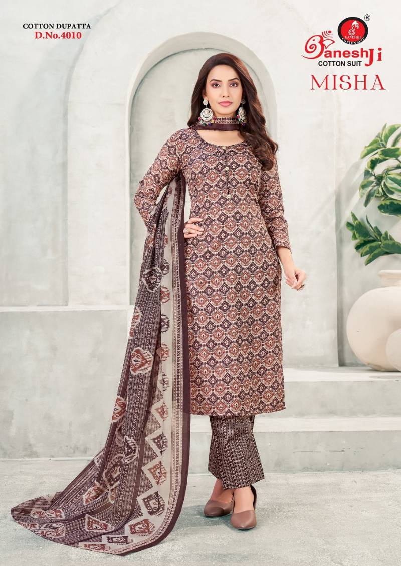 Ganeshji Misha Vol 4 Soft Cotton Printed Dress Material Collection