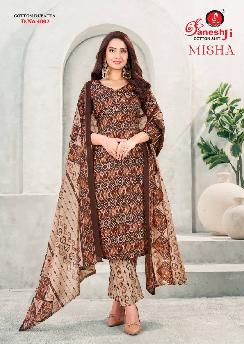Ganeshji Misha Vol 4 Soft Cotton Printed Dress Material Collection
