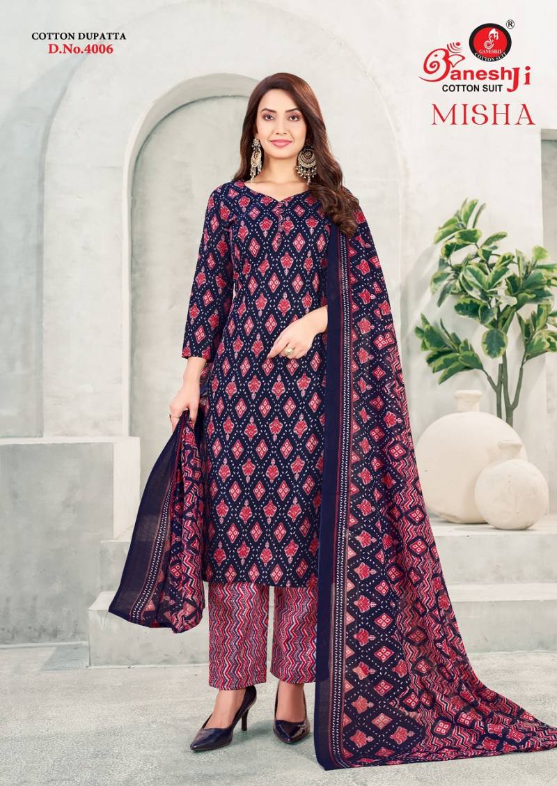 Ganeshji Misha Vol 4 Soft Cotton Printed Dress Material Collection