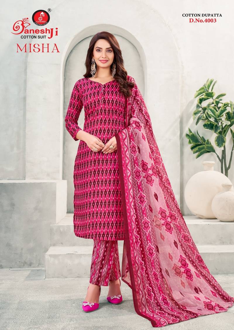 Ganeshji Misha Vol 4 Soft Cotton Printed Dress Material Collection