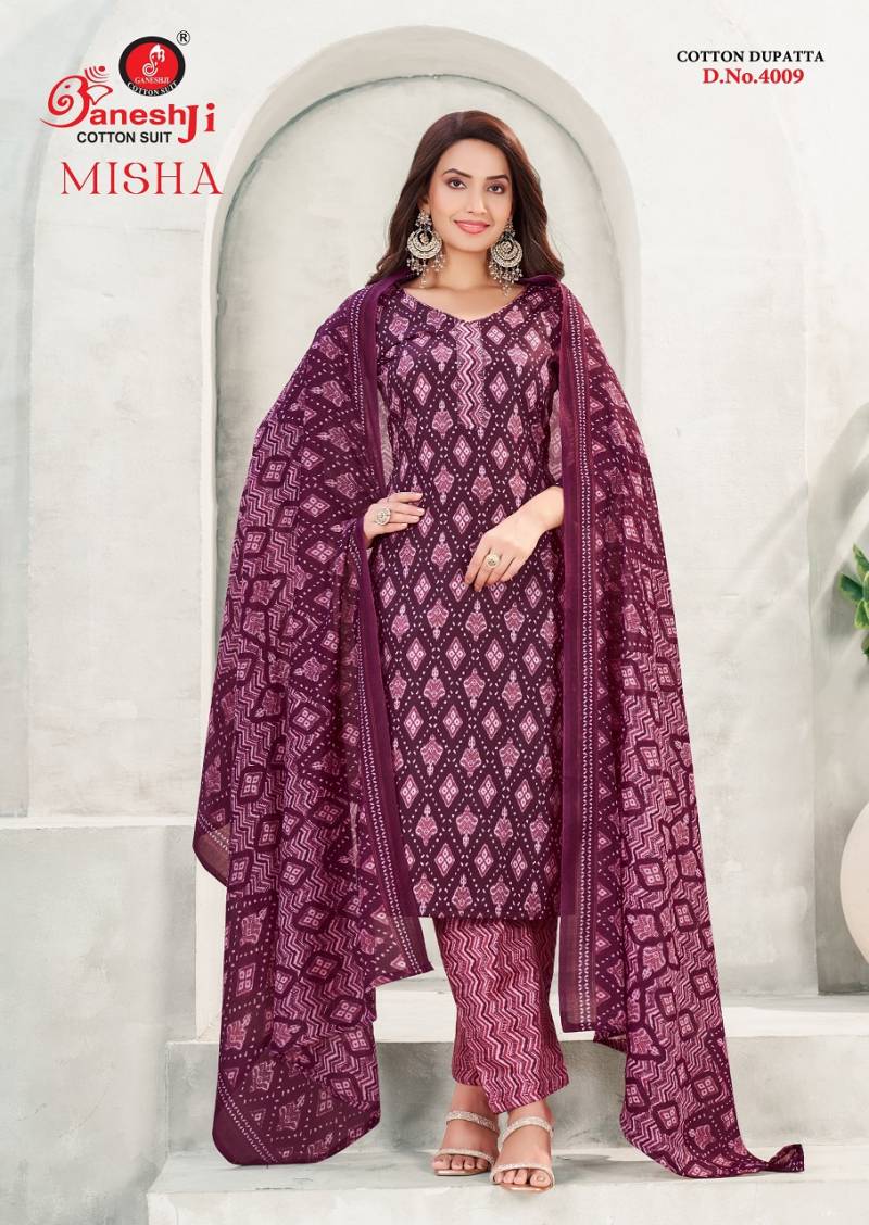 Ganeshji Misha Vol 4 Soft Cotton Printed Dress Material Collection