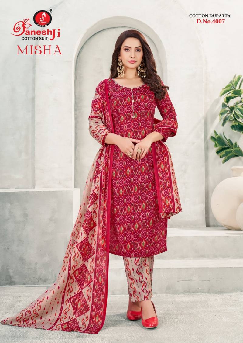 Ganeshji Misha Vol 4 Soft Cotton Printed Dress Material Collection