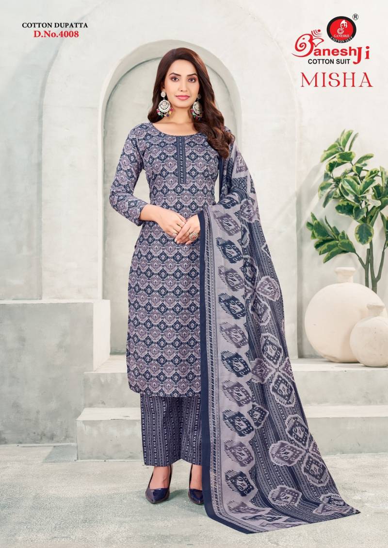 Ganeshji Misha Vol 4 Soft Cotton Printed Dress Material Collection