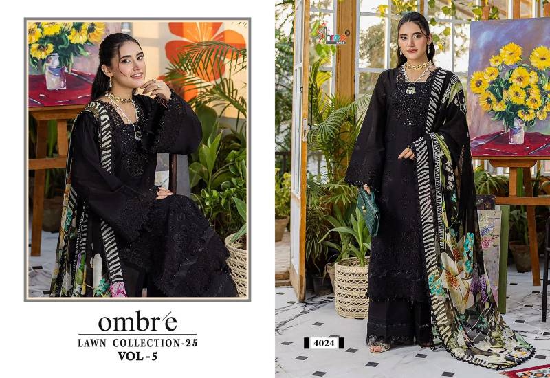 Shree Ombre Lawn Collection 25 Vol 5 Chiffon Dupatta Pakistani Suits