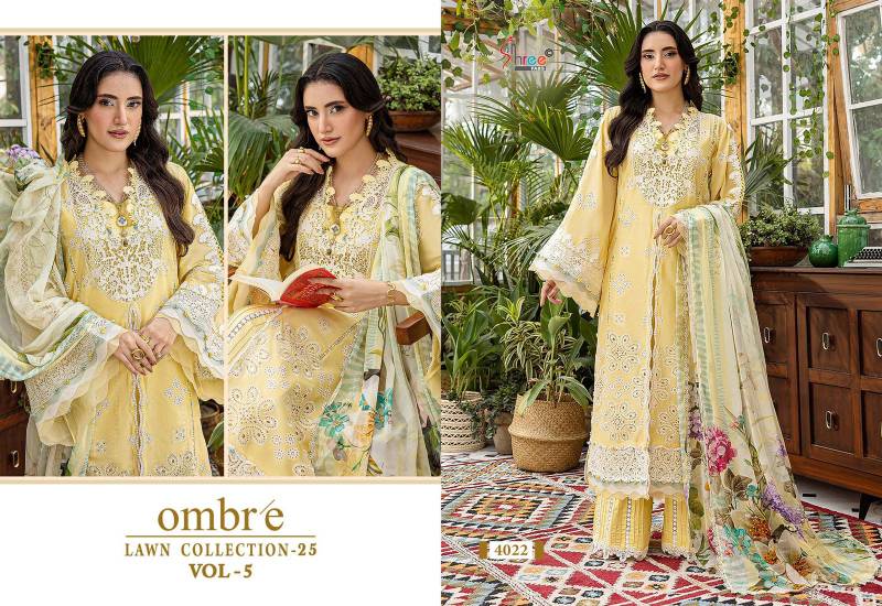 Shree Ombre Lawn Collection 25 Vol 5 Chiffon Dupatta Pakistani Suits