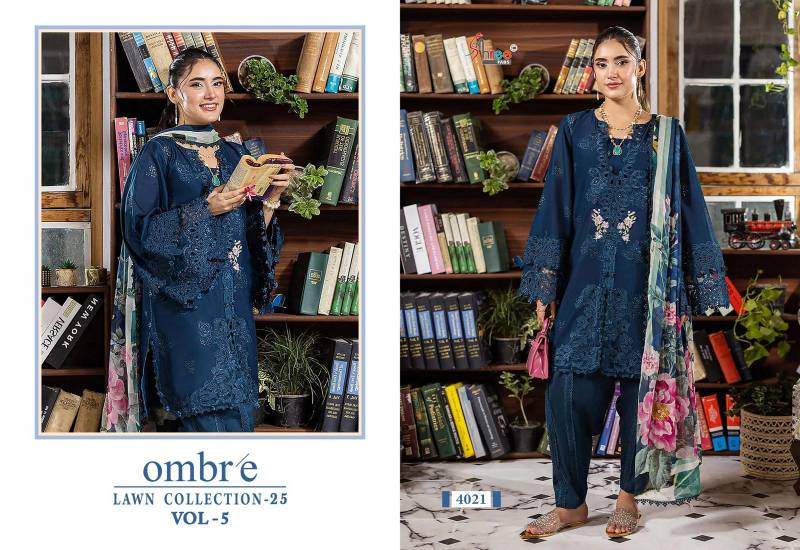 Shree Ombre Lawn Collection 25 Vol 5 Cotton Dupatta Pakistani Suits