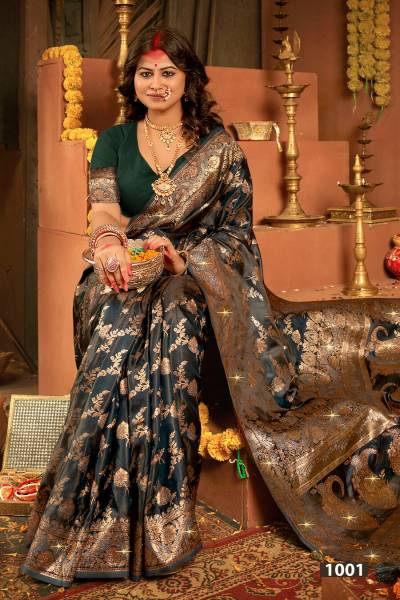 Saroj Anshika Satin Saroski Vol 1 Fancy Traditional Satin Silk Saree