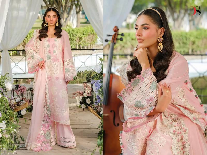 Deepsy Elaf Luxury Lawn 25 3 Cotton Embroidery Pakistani Salwar Kameez
