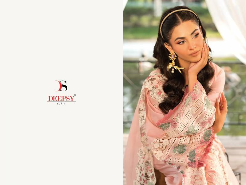 Deepsy Elaf Luxury Lawn 25 3 Cotton Embroidery Pakistani Salwar Kameez