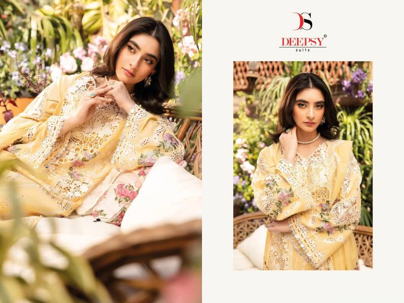 Deepsy Elaf Luxury Lawn 25 3 Cotton Embroidery Pakistani Salwar Kameez