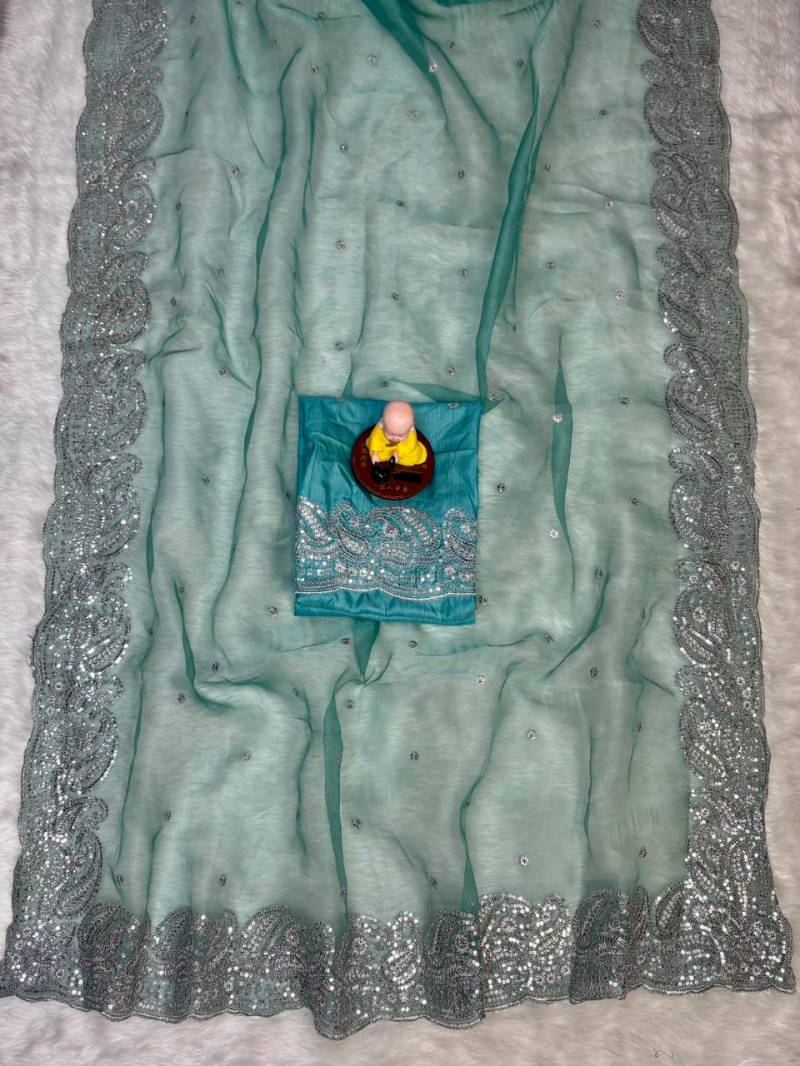 Vt 774 T Soft Organza Silver Zari Silk Saree Collection