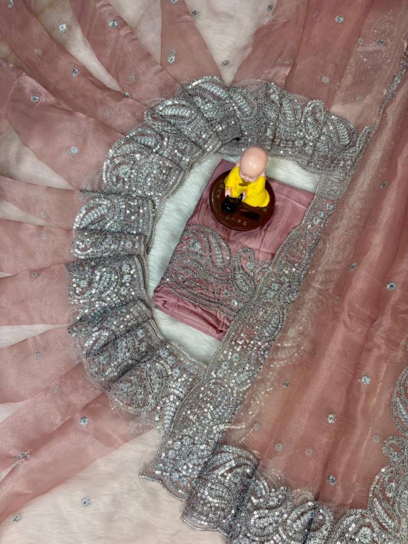 Vt 774 T Soft Organza Silver Zari Silk Saree Collection