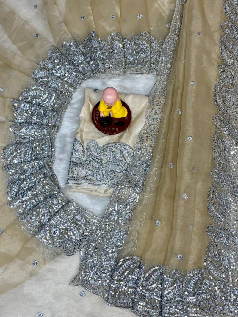 Vt 774 T Soft Organza Silver Zari Silk Saree Collection