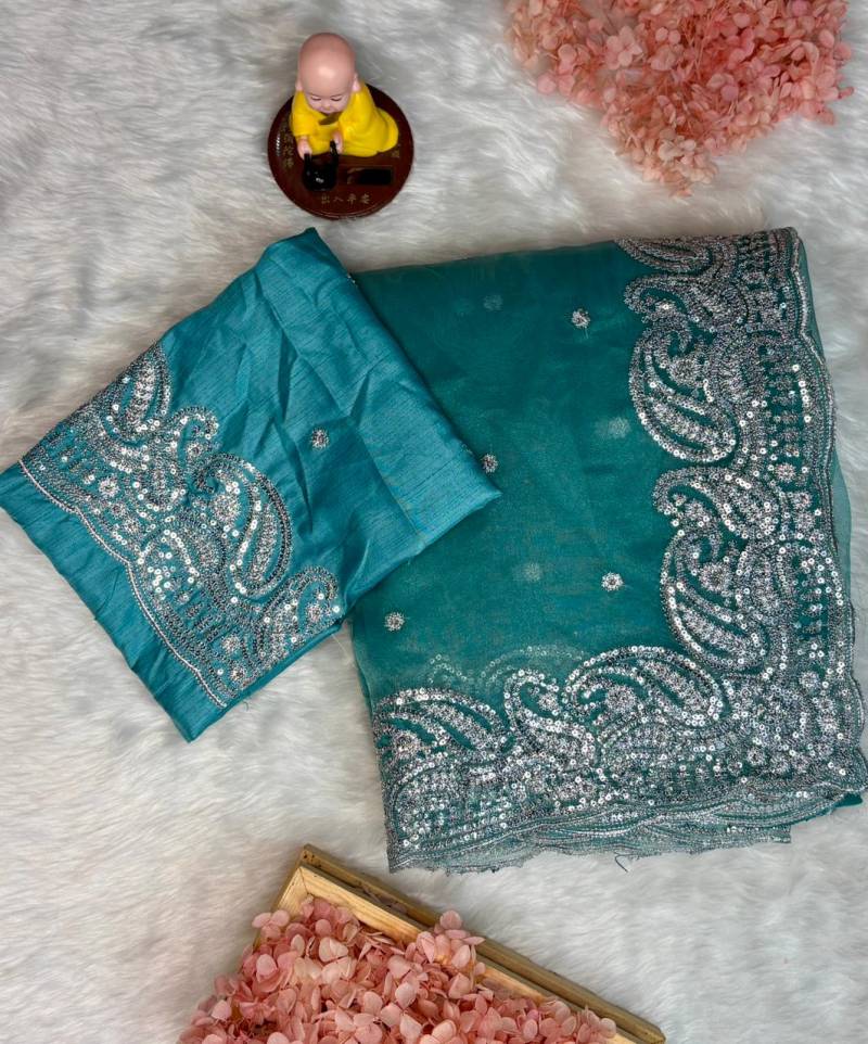 Vt 774 T Soft Organza Silver Zari Silk Saree Collection
